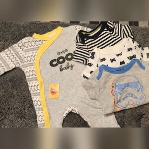 Cool Baby One Piece Set - Gray, Black, White